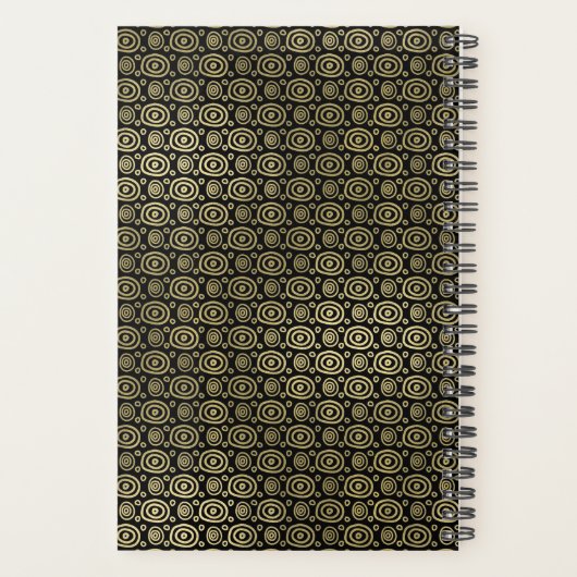 Koolsteengrijs en goudvoorraad - Dagelijkse platen Planner (Achterkant)