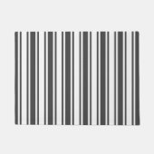 Koolsteengrijs en witte snoepjes strepen deurmat (Voorkant)