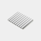 Koolsteengrijs en witte snoepjes strepen post-it® notes (Schuin)