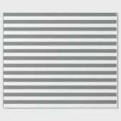 Koolsteengrijs en witte strepen cadeaupapier (Vlak)