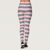 Koolsteengrijs- en zachte roze stropen leggings (Achterkant)