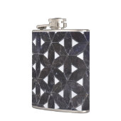 Koolsteengrijs | mozaïek | Levensbloem Heupfles (Links)