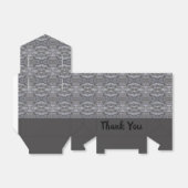 Koolsteengrijs ontwerp bedankdoosjes (Uitgevouwen)