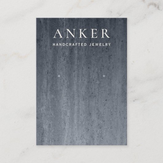 Koolsteengrijs veroudering visitekaartje (Voorkant)