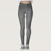  Koolsteengrijs zwart Pinstripe patroon Leggings (Voorkant)