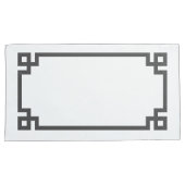 Koolsteengrijze Griekse hoofdgrens Koningsgrootte Kussensloop (Voorkant-Rechts)