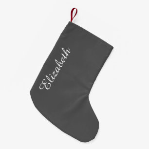 Koolsteengrijze vaste kleur past deze aan kleine kerstsok