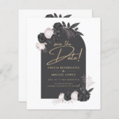 Koolsteenroze roze rozen bruiloft BEWAREN DATUM (Voorkant / Achterkant)