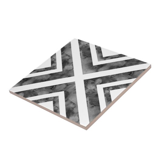 Koolsteenwitte Waterverf Diamond Tegeltje (Zijkant)