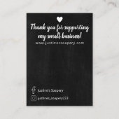 Koolstof-alkbordzeep-voorbeeldkaart Visitekaartje (Achterkant)