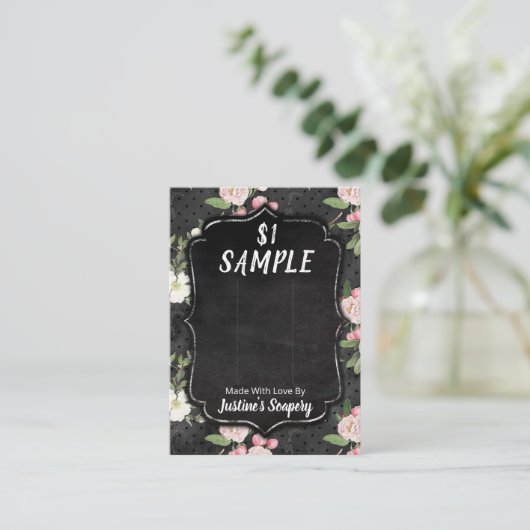 Koolstof-alkbordzeep-voorbeeldkaart Visitekaartje (Staand voorkant)