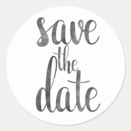 Koolstof bespaart de datumstickers ronde sticker