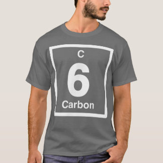 Koolstof C, periodieke tabelelementen, 6e verjaard T-shirt