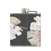 Koolstof crème Pampas Grass Floral Oerwoud Wedding Heupfles (Achterkant)