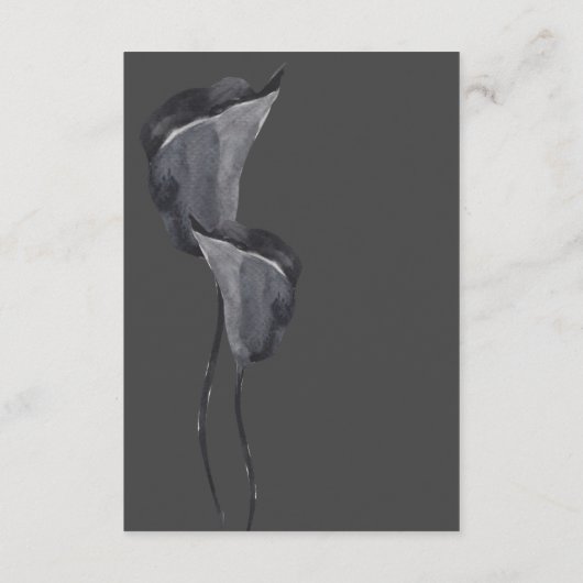 Koolstof crème Pampas Grass Floral Oerwoud Wedding Informatiekaartje (Achterkant)