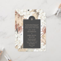 Koolstof crème Pampas Wreath Floral Border Wedding