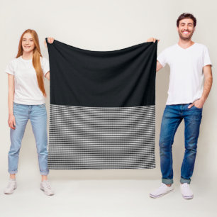 Koolstof denim en horizontale kabelbinders fleece deken