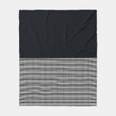 Koolstof denim en horizontale kabelbinders fleece deken (Voorkant)