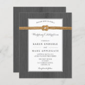 Koolstof dockside & Rope Rustic Budget Wedding (Voorkant / Achterkant)