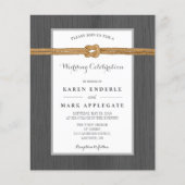 Koolstof dockside & Rope Rustic Budget Wedding (Voorkant)