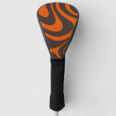 Koolstof Dynamisch Terracotta Bruine Wervelingen G Golfheadcover (Voorkant)