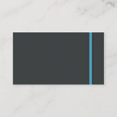 Koolstof en Blauwe Stripe Professional Visitekaartje (Achterkant)