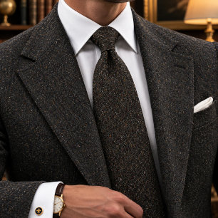Koolstof Erfgoed Tweed Textuur Stropdas