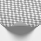 Koolstof Glassic Gingham Pattern Pic Nic Cadeaupapier (Hoek)