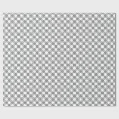 Koolstof Glassic Gingham Pattern Pic Nic Cadeaupapier (Vlak)