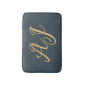 Koolstof Goud Kleur Monogram Professioneel Initiaa Badmat (Voorkant Verticaal)