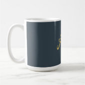 Koolstof Goud Kleur Monogram Professioneel Initiaa Koffiemok (Links)