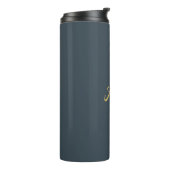 Koolstof Goud Kleur Monogram Professioneel Initiaa Thermosbeker (Gedraaid links)