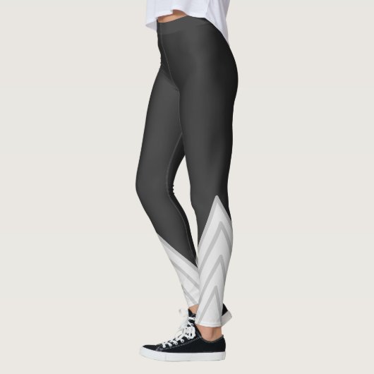 Koolstof Grijs Witte Details Leggings (Links)