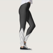 Koolstof Grijs Witte Details Leggings (Rechts)