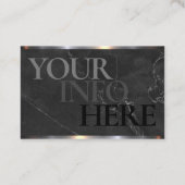 Koolstof Grijze Marmer Barber Winkelen op een Visitekaartje (Achterkant)