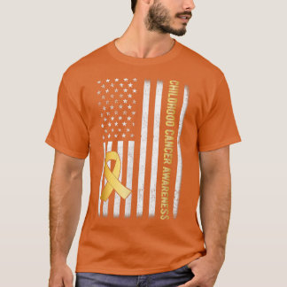 Koolstof in een vlag, bewustzijn bij kinderkanker3 t-shirt