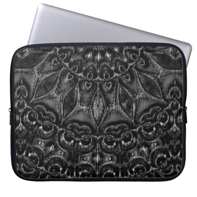Koolstof Mandala-laptophoes Laptop Sleeve (Voorkant)
