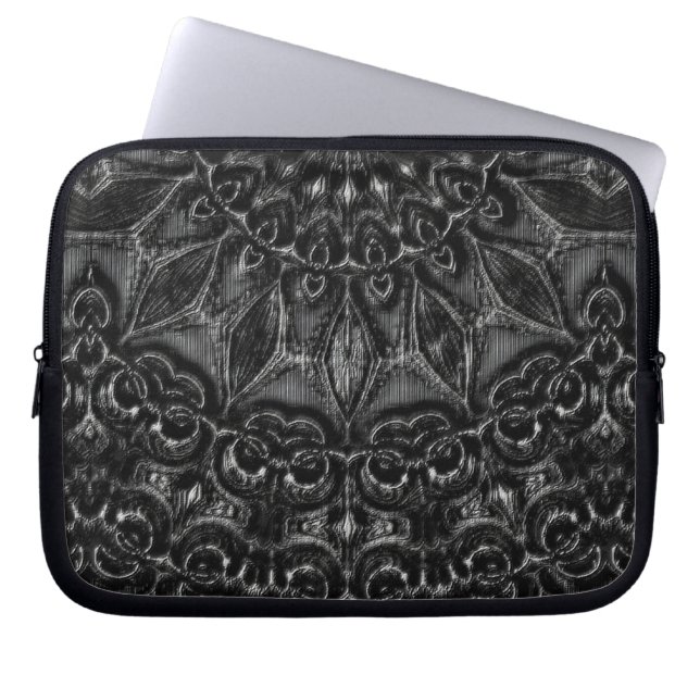 Koolstof Mandala-laptophoes Laptop Sleeve (Voorkant)