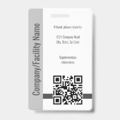 Koolstof medewerker van de QR-code van de Veilighe Badge (Achterkant)