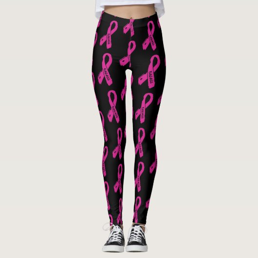 Koolstof met badas/torn...Leggings voor borstkanke Leggings (Voorkant)