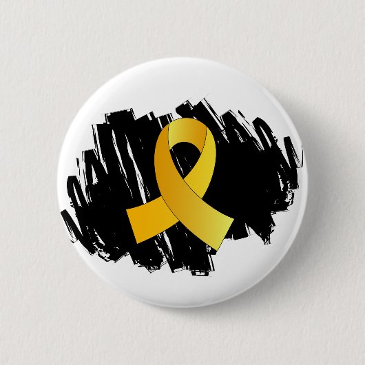 Koolstof met kinderkanker, met kribbel ronde button 5,7 cm (Voorkant)