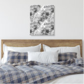 Koolstof, ruw textiel canvas afdruk (Insitu (Slaapkamer))