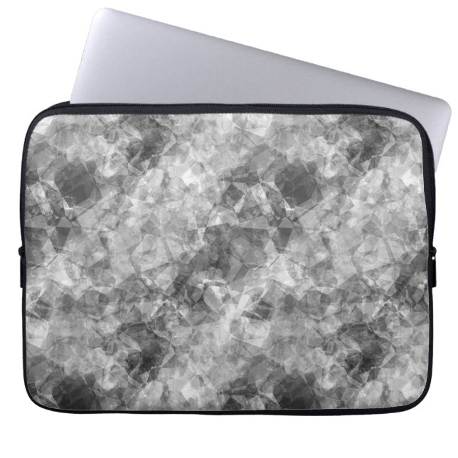 Koolstof, ruw textiel laptop sleeve (Voorkant)