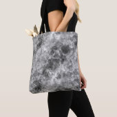 Koolstof, ruw textiel tote bag (Dichtbij)