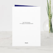 Koolstof Snowflake Blue Kerstbulb Feestdagen Kaart (Achterkant)