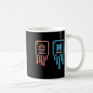 Koolstof Stikstof Wetenschap Ontwerp Leuk Chemie L Koffiemok