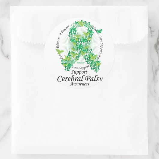 Koolstof van Butterflies Ronde Sticker (Tas)