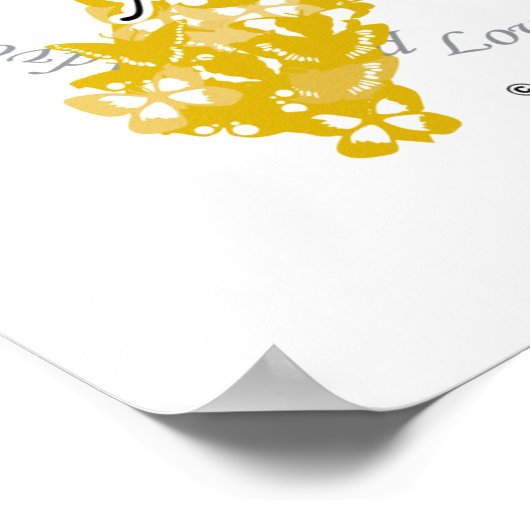 Koolstof van Butterflies voor kinderkanker Poster (Hoek)