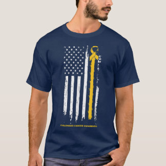 Koolstof voor bewustmaking van kinderkanker in een t-shirt