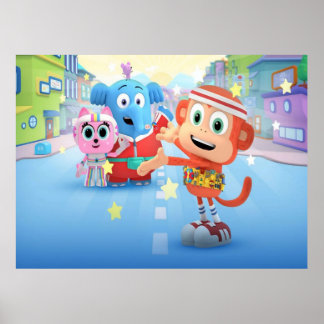 Koolstof voor Chico-vrienden Poster